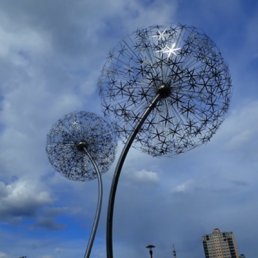 Dandelion sculpture...one one of many in town