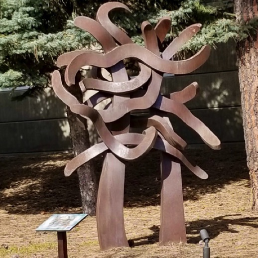 Sculpture on campus of North Idaho College