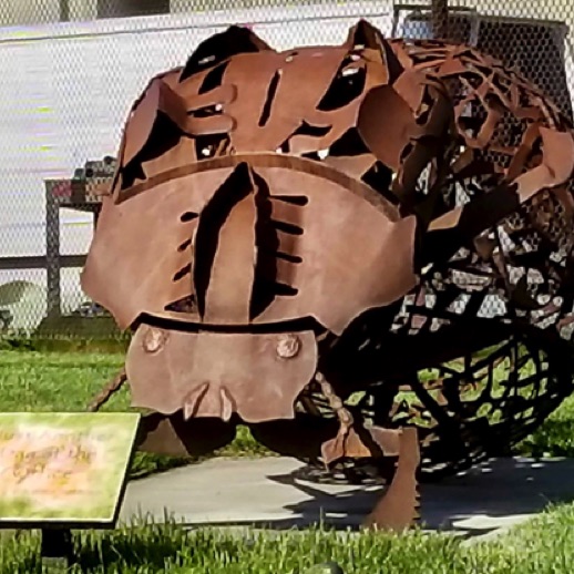 Sculpture on campus of North Idaho College